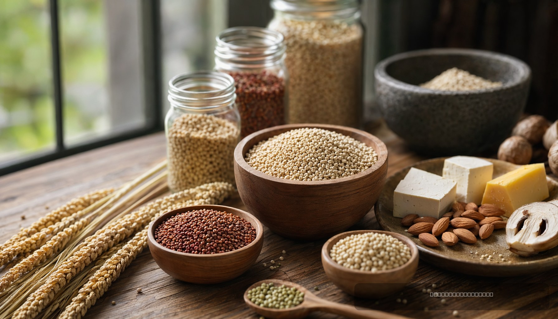 Assorted millets in bowls illustrating millet-based diet research for vitamin B12 and D